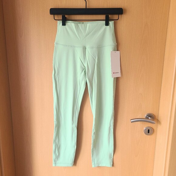 Lululemon Wunder Under High-Rise Crop 23" Leggings Tights Creamy Mint Green 4 - Picture 3 of 11